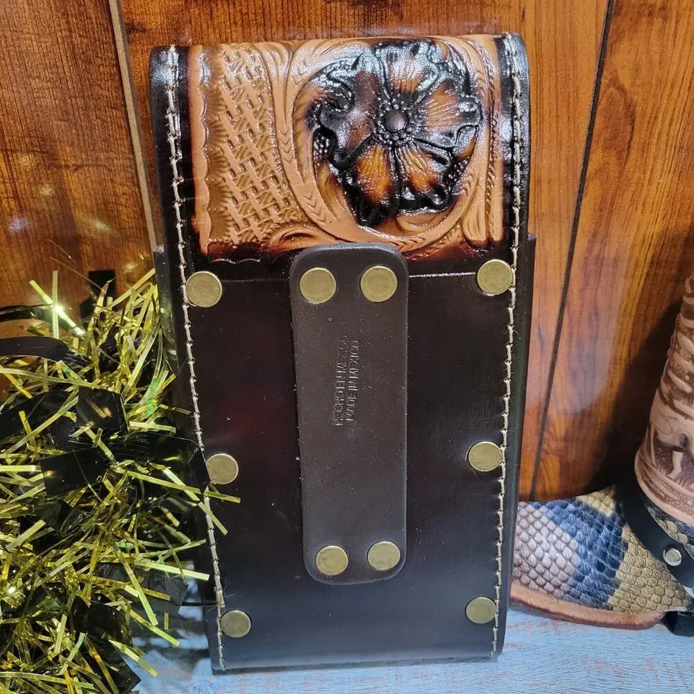 Horse Western Leather Phone Holstor LARGE 7x3.75 